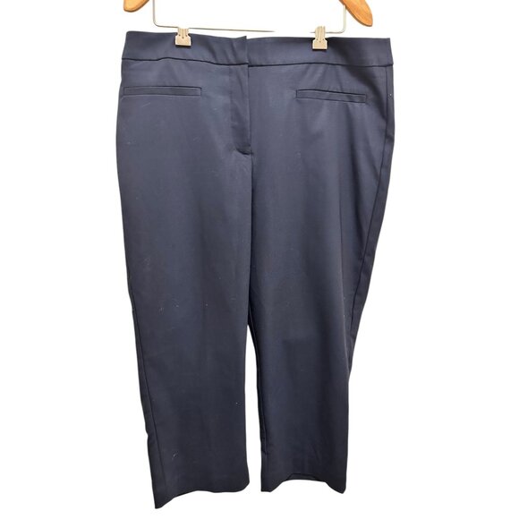 Chicos Fabulously Slimming Navy Crop Pants Womens Size 10 Stretch Comfortable Fi - Picture 1 of 4